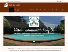 Tablet Screenshot of clair-de-lune-nosybe.com